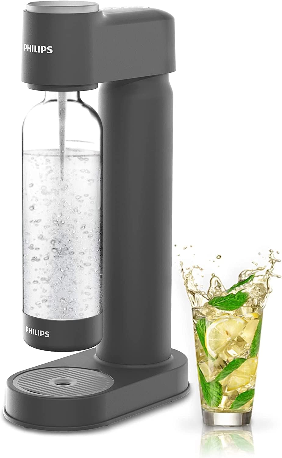 PHILIPS ADD4901GRO/37 Sparkling Water Maker Soda Maker Soda Streaming Machine for Carbonating with 1L Carbonating Bottle, Seltzer Fizzy Water Maker, Compatible with 60L CO2 Carbonator(NOT Included)