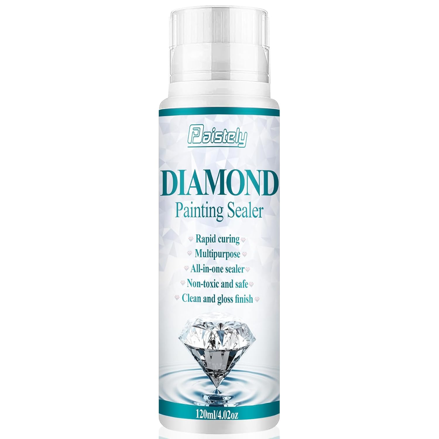 Diamond Painting Sealer, Diamond Art Sealer, Quick Drying Diamond Art Glue, Diamond Painting Glue for 5D Diamond Painting, Puzzle and DIY Crafts (1, 120ml)