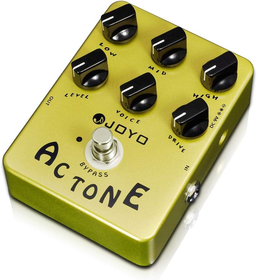 JOYO British Rock Amp Simulator & Preamp Guitar Pedal, 6-Knob Control with Built-in Cab Sim for Electric Guitar, Bypass (AC Tone JF-13)