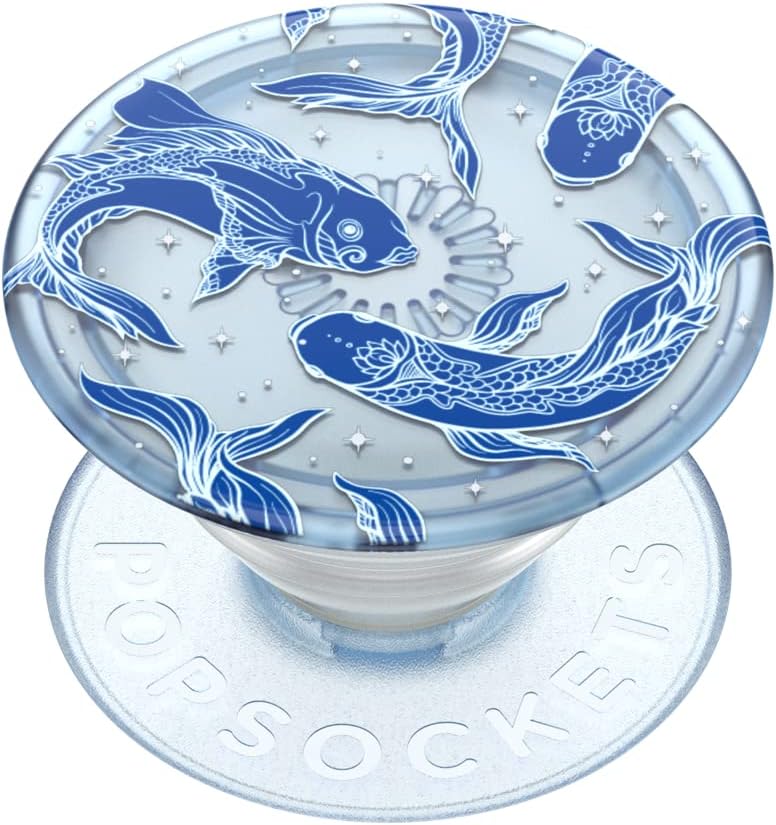 PopSockets Plant-Based Phone Grip with Expanding Kickstand, Adhesive Grip Eco-Friendly - Cosmic Koi