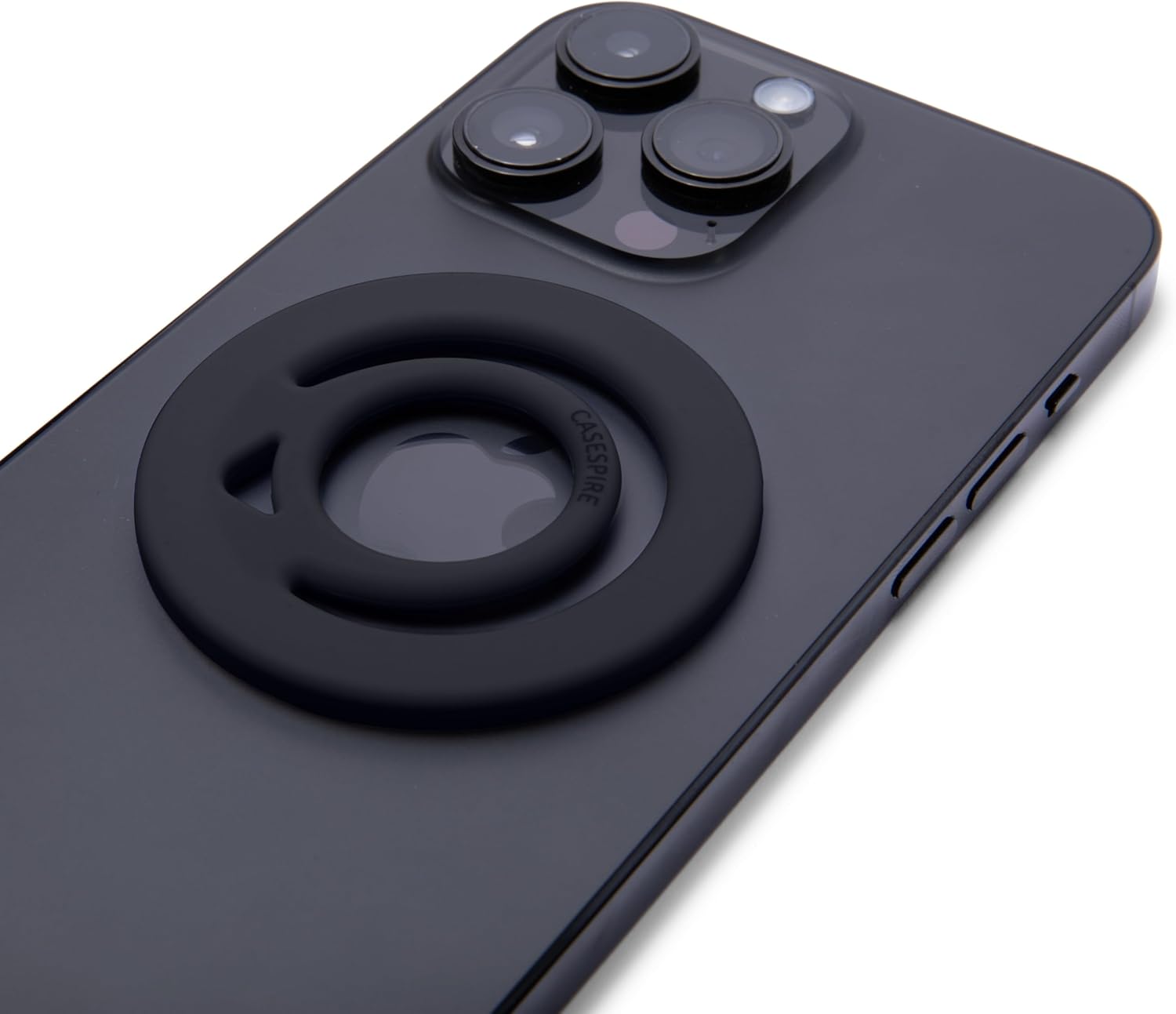 Dual-Sided Magnetic Silicone Phone Grip for iPhone Pro Max and for MagSafe-Compatible Phone Cases (Black)