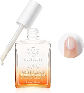 modelones Nail Strengthener, 8-in-One Nail Ridge Filler Base Coat Nail Polish Repair Nail Growth Treatment for Thin and Damaged Nails, Pure Bliss, 15ml