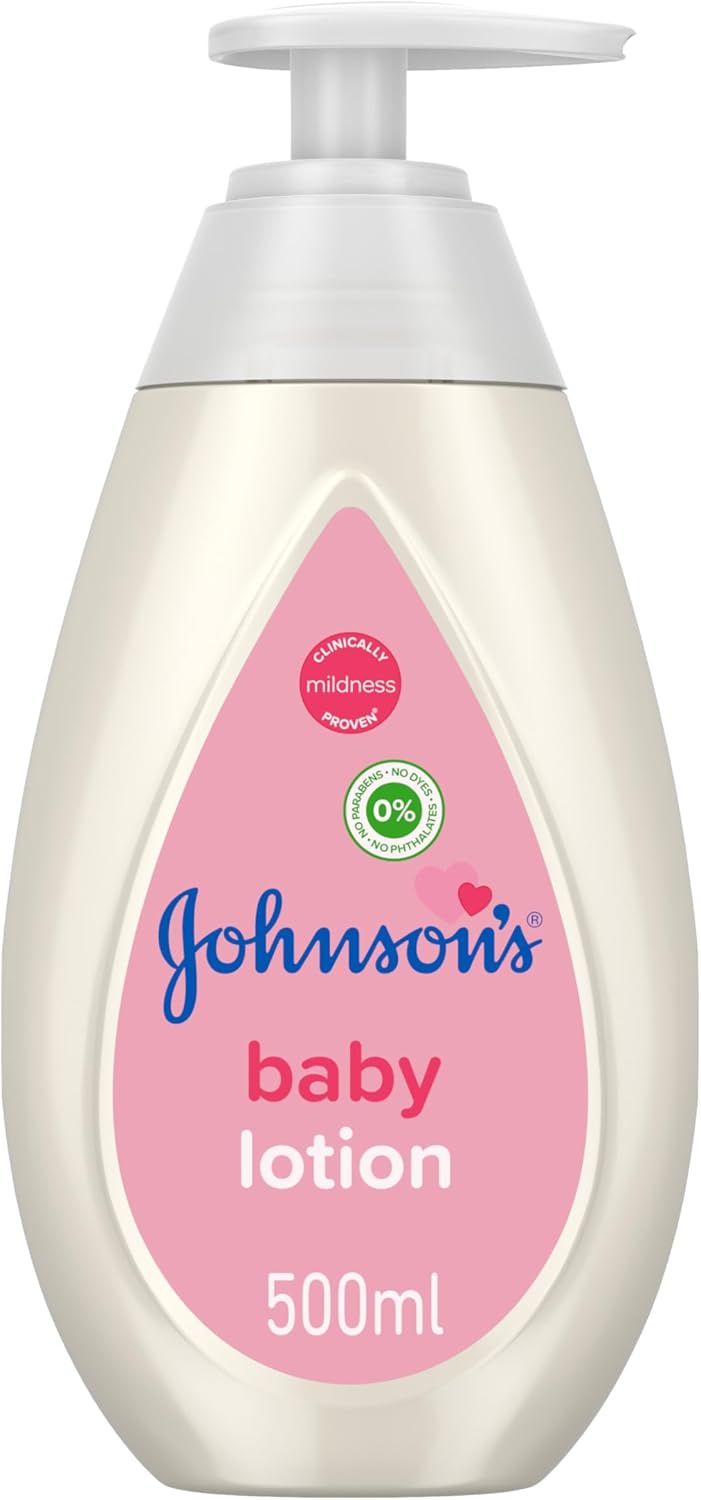 Johnson's Baby Lotion (1 x 500 ml) Nourishing and Hypoallergenic Baby Body Lotion for Delicate Skin with Coconut Oil for 24h Moisture Protection