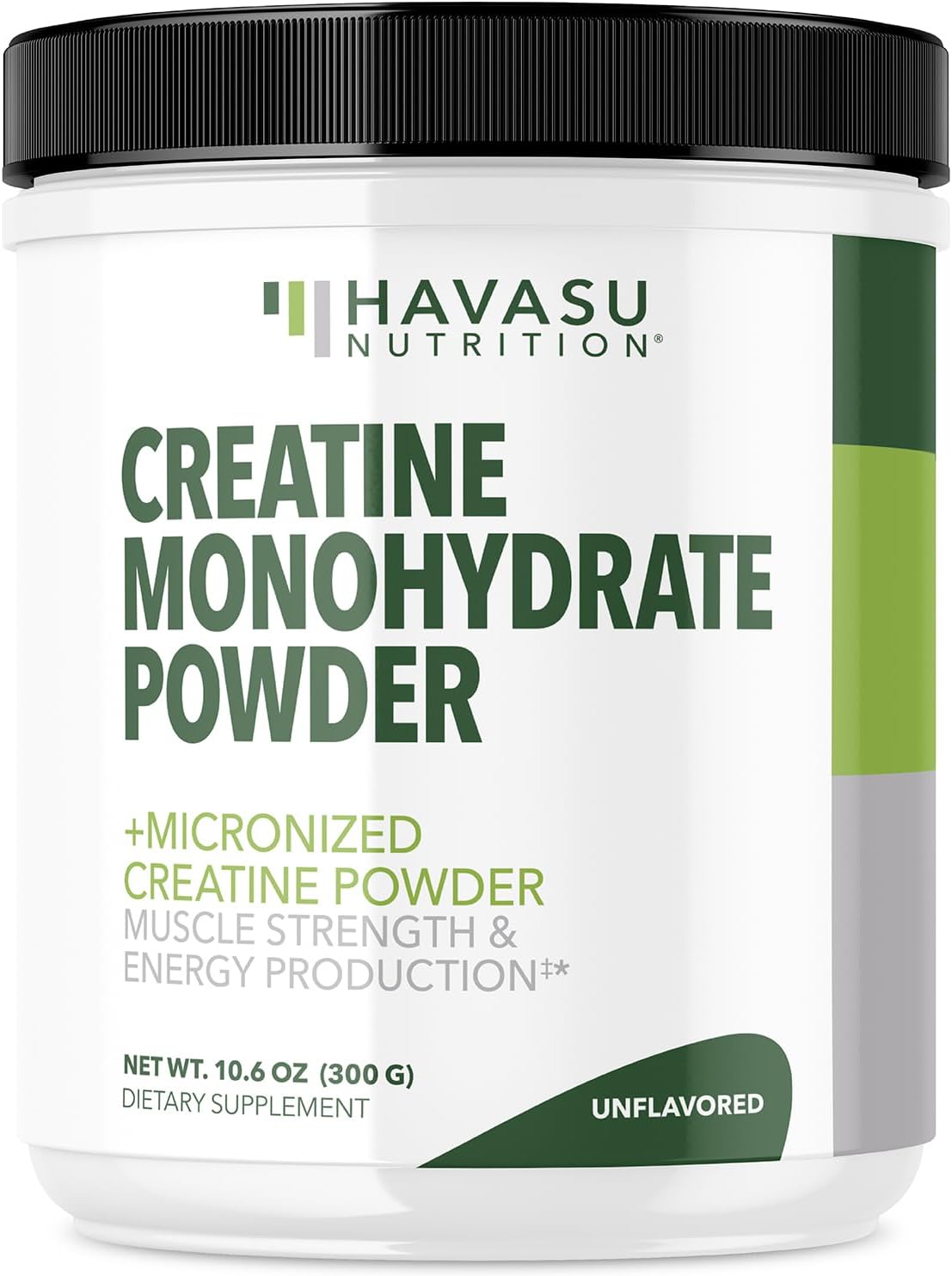 Micronized Creatine Monohydrate Powder - 5g Unflavored Post-Workout Recovery for Lean Muscle Mass, Endurance, and Energy Production - Easy-to-Mix - Vegan, Non-GMO, Gluten-Free - 60 Servings