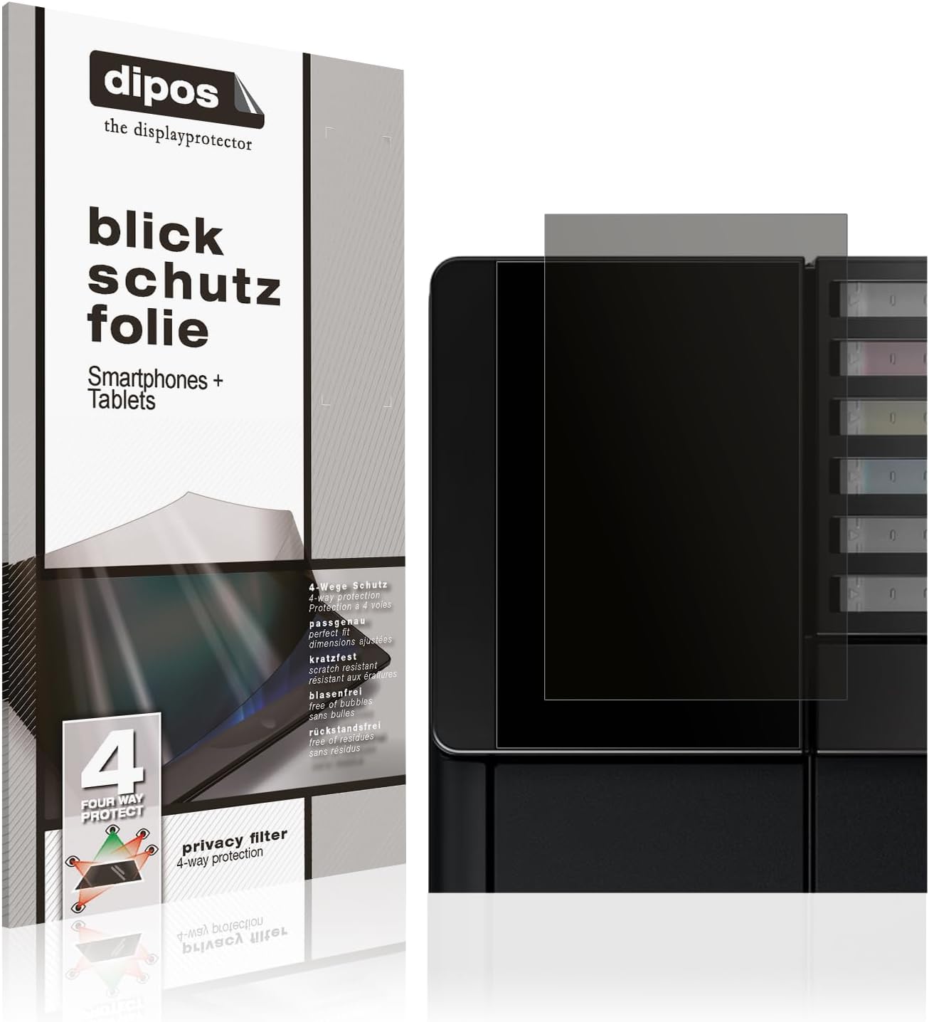 dipos I Privacy Filter compatible with Epson EcoTank ET-8550 Screen Protector Anti-Spy 4-Way Protection