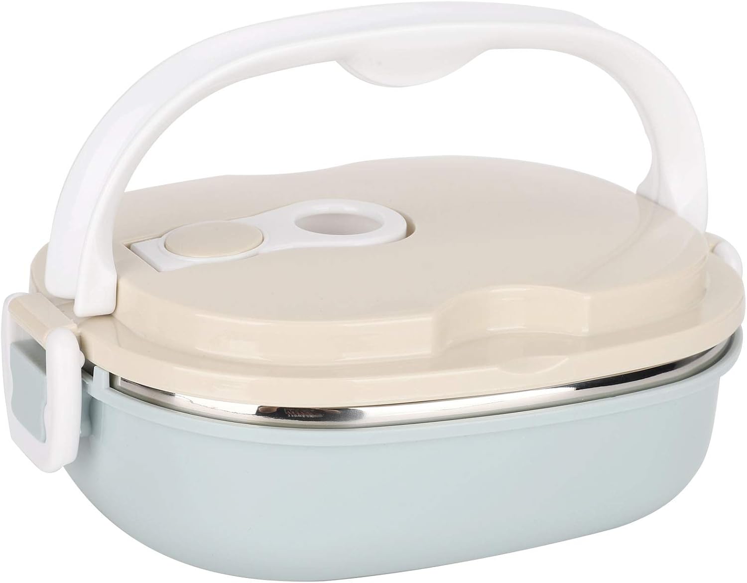 Ejoyous Stainless Steel Lunch Box, Portable Thermal Insulated Food Storage Container Leakproof Rice Snack Box, for Adults Children Student School Kindergarten Office Work