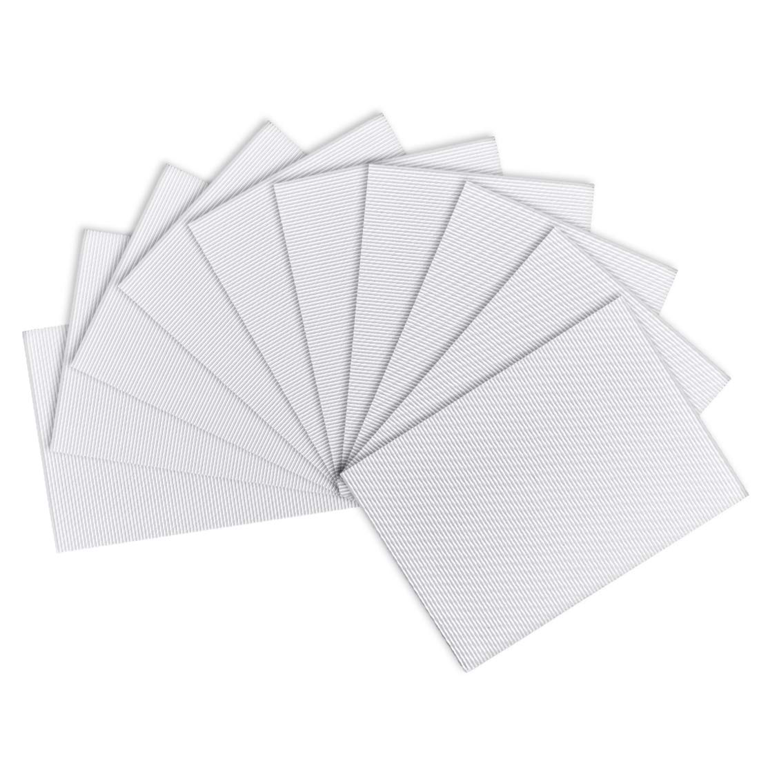 uxcell 10pcs Corrugated Cardboard Paper Sheets,White,7.87-inch x 11.86-inch,for Craft and DIY Projects