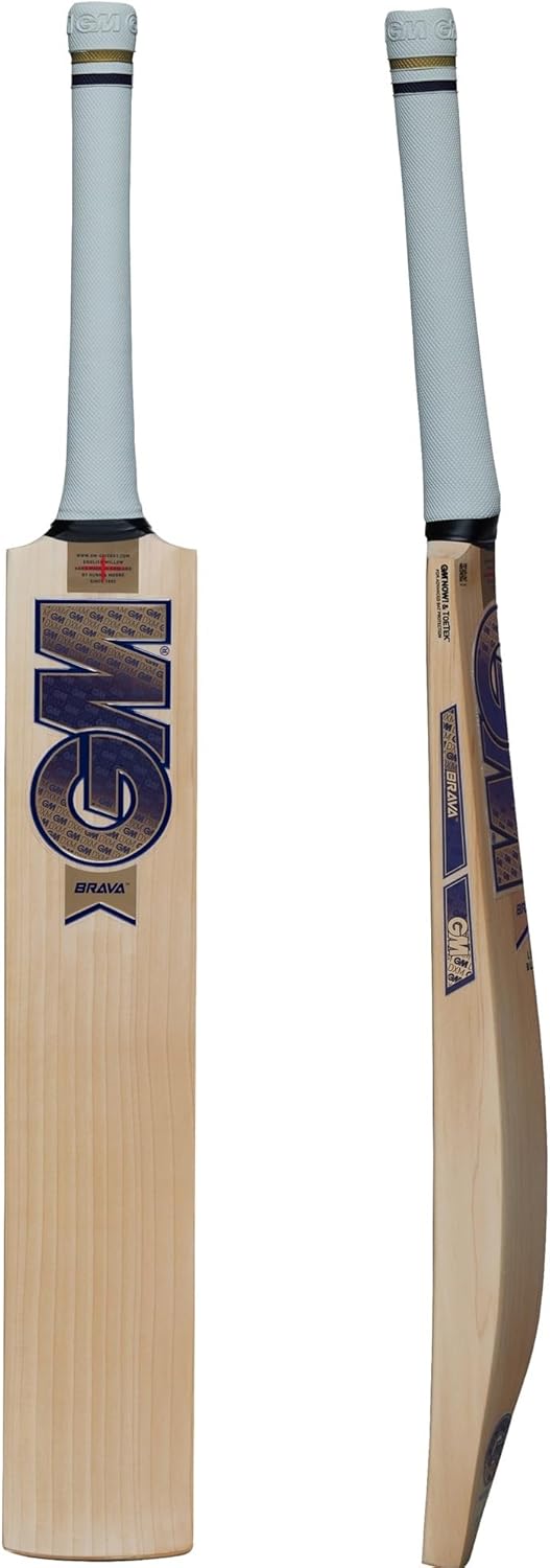 GM Brava 606 English Willow Cricket Bat, Adult Size - Short Handle, Fully Knocked and Ready to Play with Toe Guard and Face Sheet