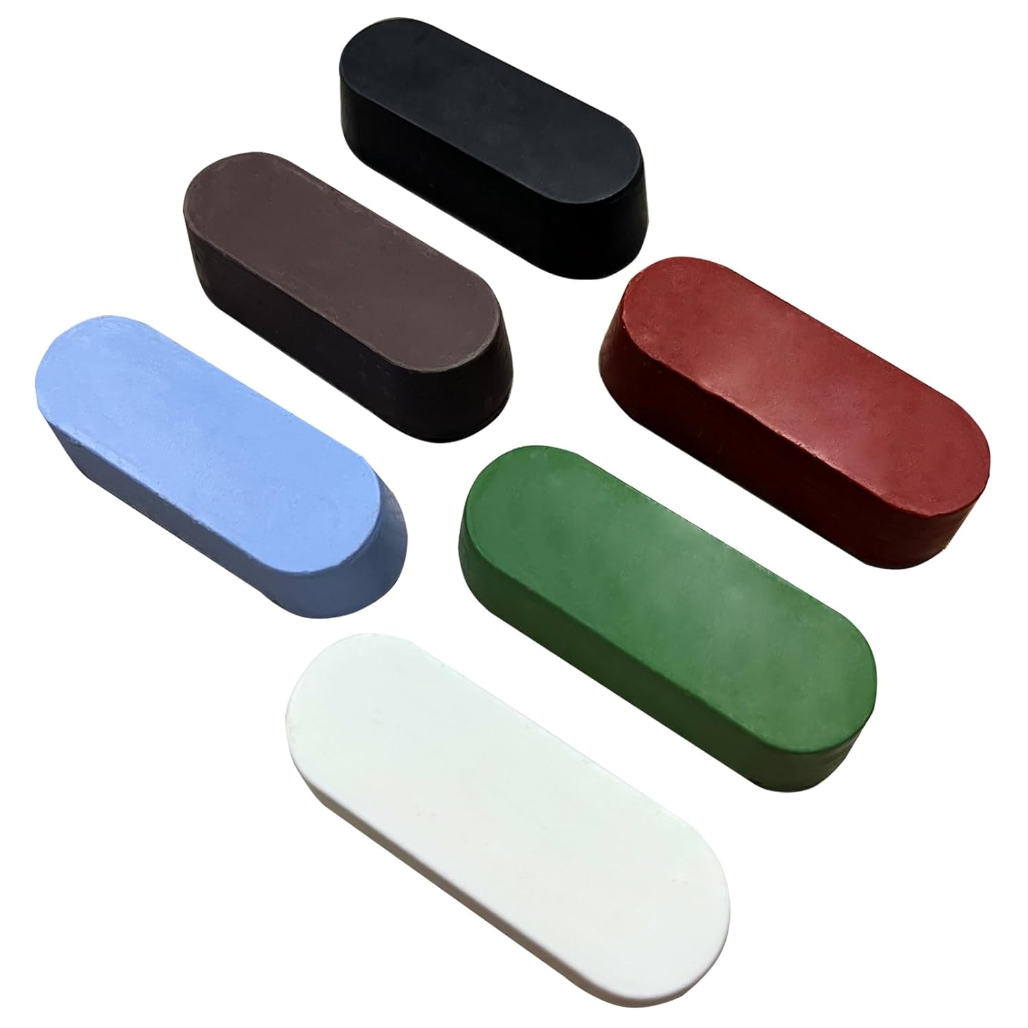 Neeki 6 Pcs Metal Polishing Buffing Compound for Buffing Wheel, Polish Paste, Each Colors Represent Different Coarse and Fine Grit, Suitable for Stainless Steel, Jewelry, Aluminum, etc.