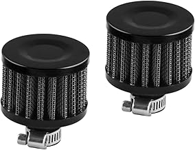 2pcs 12mm Air Filter Cold Air Intake Filter Breather Turbo Vent Air Intake Filter Cleaner Black Universal for car and Motorcycle