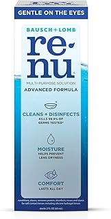Renu Contact Lens Solution, Advanced Formula Multipurpose Lens Cleaner for Eye Contacts, 2 Fl Oz (Pack of 6)