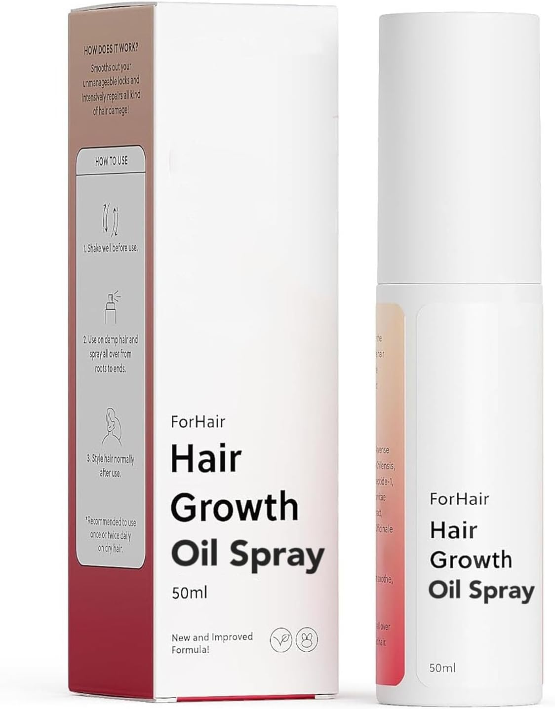 Hair Growth Oil Spray, Advanced Natural Hair Growth Oil, Hair Regrowth Serum Spray, Promotes Thicker Natural Hair, Damage Repair, Loss Prevention, Hair Loss Treatment For Women