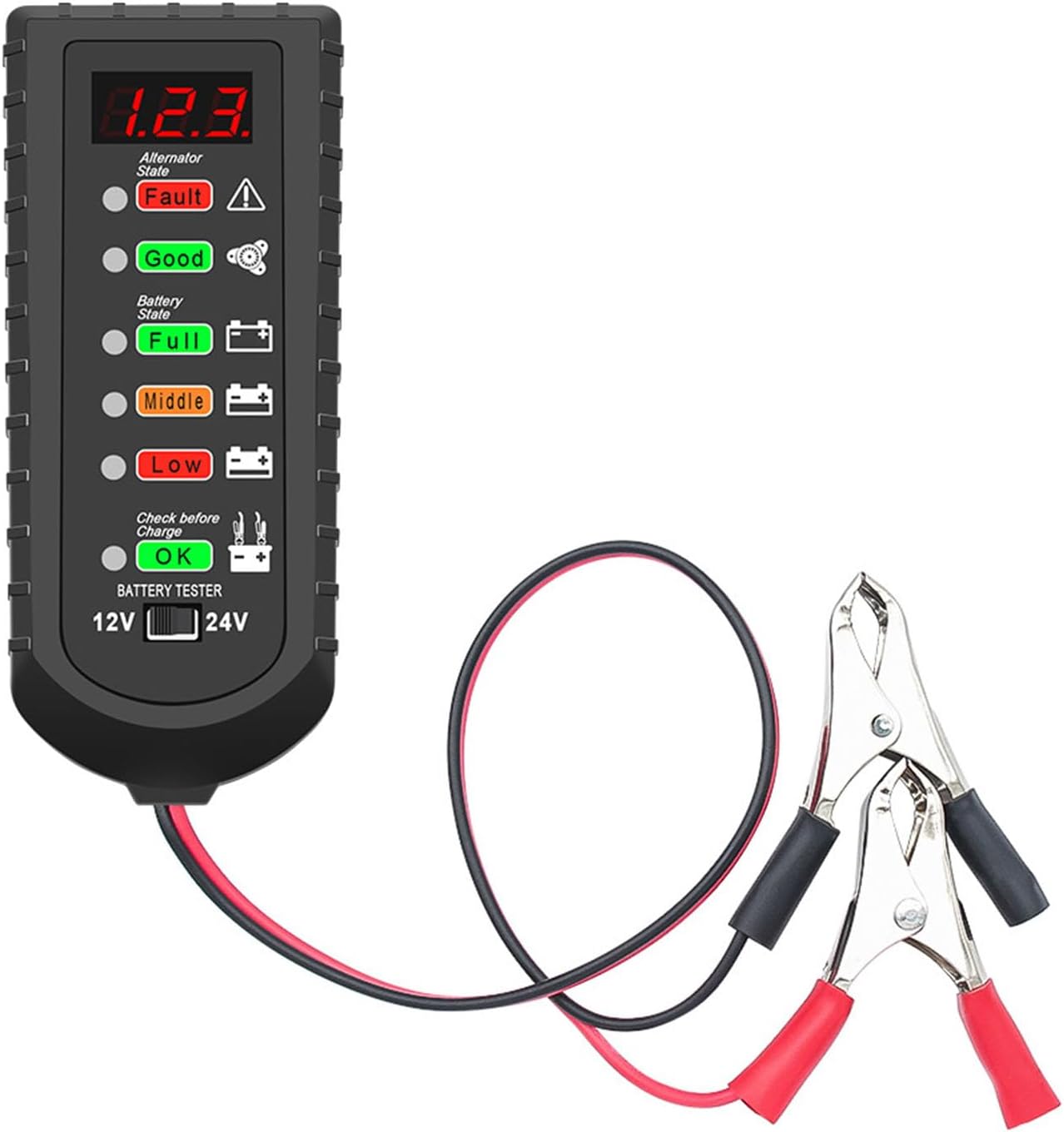 Auto Battery Health Monitor With 1000A Load Testing Anti Shock Design Real Time Voltages Detection For Car Motorcycles Motorcycle Battery Load Tester