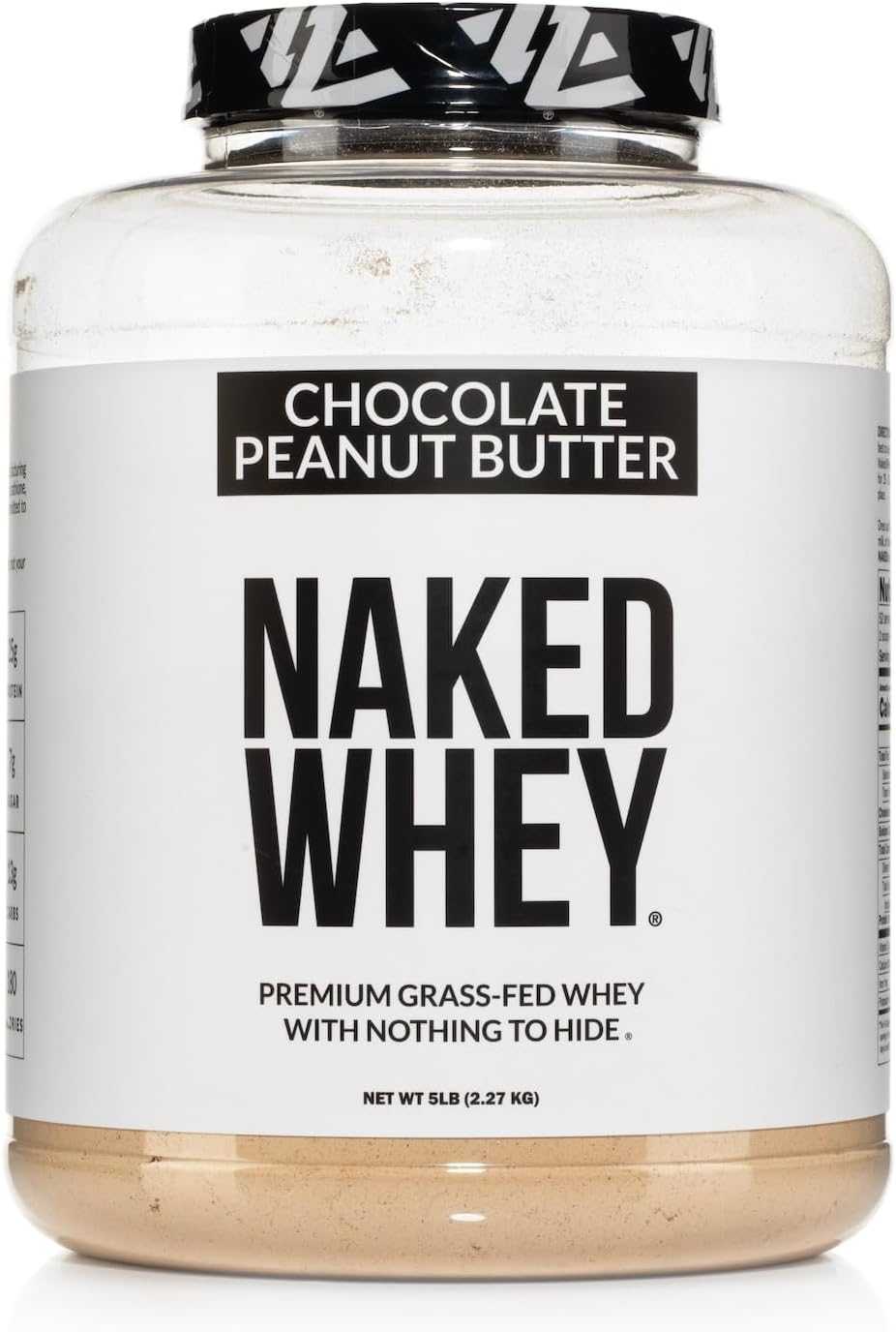 NAKED Whey Chocolate Peanut Butter Grass Fed Whey Protein Powder, No GMO, No Soy, and Gluten Free, Aid Growth and Recovery - 52 Servings