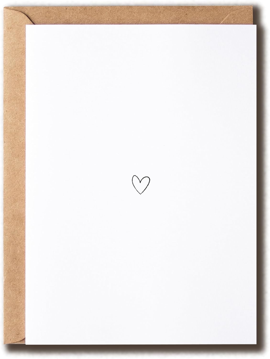 Valentines Day Greeting Card - Unique Heart Card - Lovely Anniversary Card - Simple Wedding Keepsake - Card For Partner, 5 x 7 inches