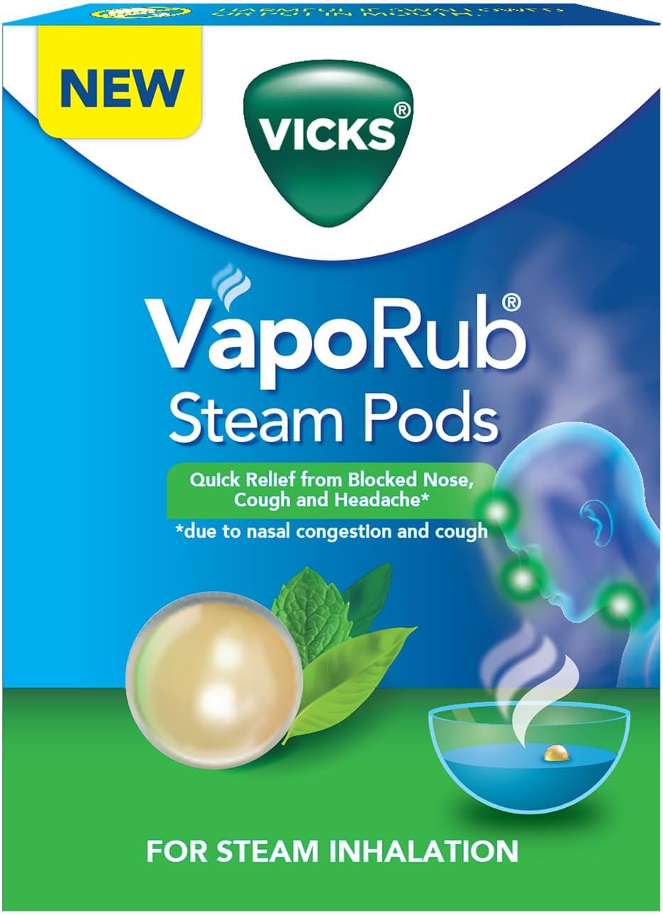 Vicks VapoRub SteamPods 4s, for Steam