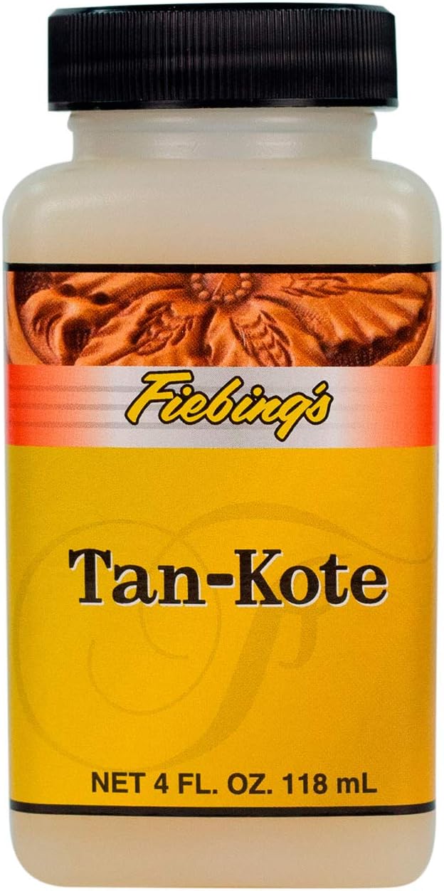 Fiebing's Tan-Kote - Leather Protector, Finisher & Sealer - Resin Based Top Coat for Natural Shine & Moisture Protection for Leathercraft, Boot, Belt