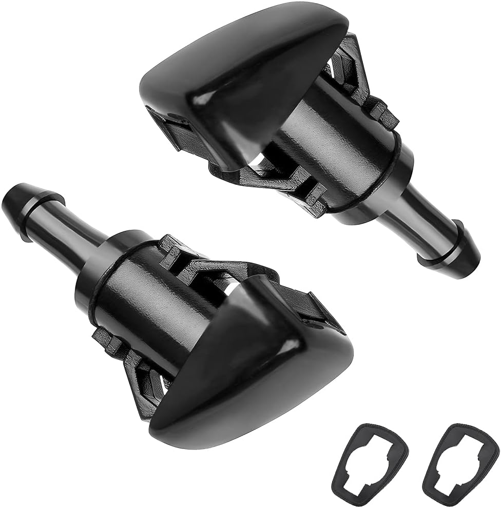 CGEAMDY 2 PCS Car Front Windshield Washer Nozzles, Windscreen Wiper Washer Nozzle for Car, Wiper Windshield Washer Water Nozzle Spray, 5303833AA 5116079AA Washer Spray Jet Kit