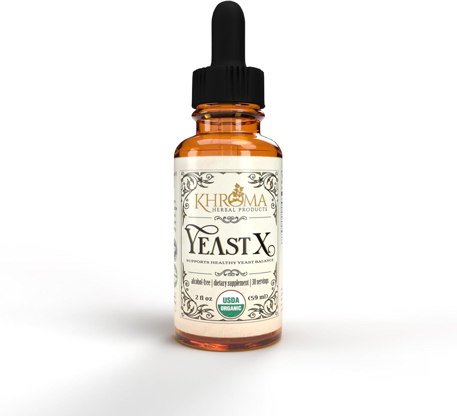Yeast X - Organic Yeast Support - 30 Servings in a 2 oz Glass Bottle