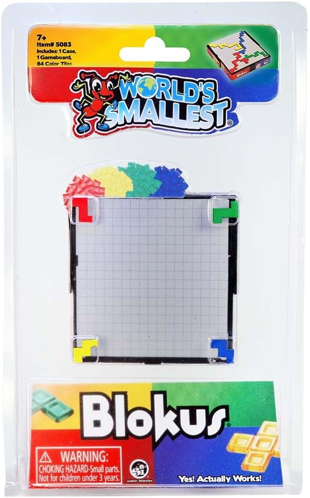 World's Smallest Blokus Miniature Board Game, Travel Game, mini Game, Recommended for Ages 7 and up