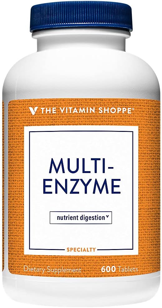 The Vitamin Shoppe Multi Enzyme - Helps Support The Digestion & Absorption of Protein, Carbs & Fat (600 Tablets)