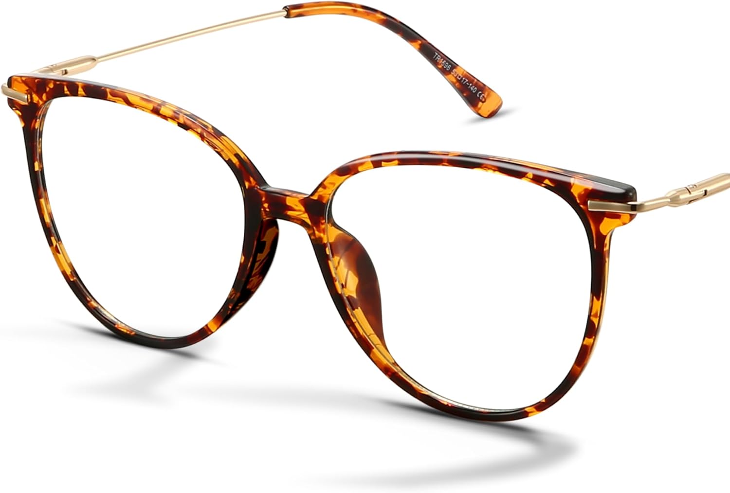 Gaoye Blue Light Blocking Glasses - Trending Round TR90 Frames, Metal Arms, UV400 Protection - Matching Soft Case