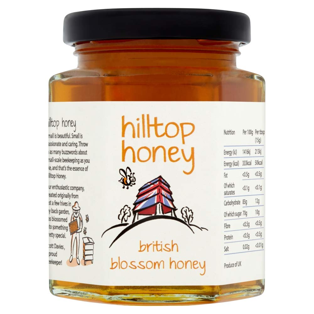 Hilltop Honey Raw British Wildflower Honey 340g