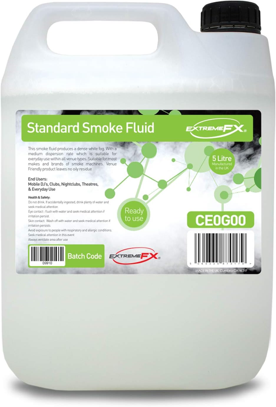 Extreme Fx Smoke Fluid Long Lasting High Density Fog Fluid DJ & Party Effect Mist Haze Liquid Smoke machine fluid for Smoke Machine & Haze Machine for Halloween 5L