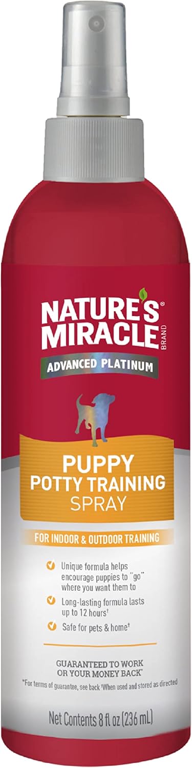 Nature's Miracle Advanced Platinum Puppy Potty Training Spray 8 Oz, Dog Training Aid