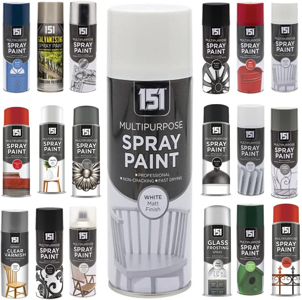 Multi-Purpose White Matt Spray Paint 400ml, Professional Quality Aerosol cans spray for All-Purpose, Interior Exterior & Household for Metal, Wood, Ceramics, Plastic, Walls with Perfect Finish