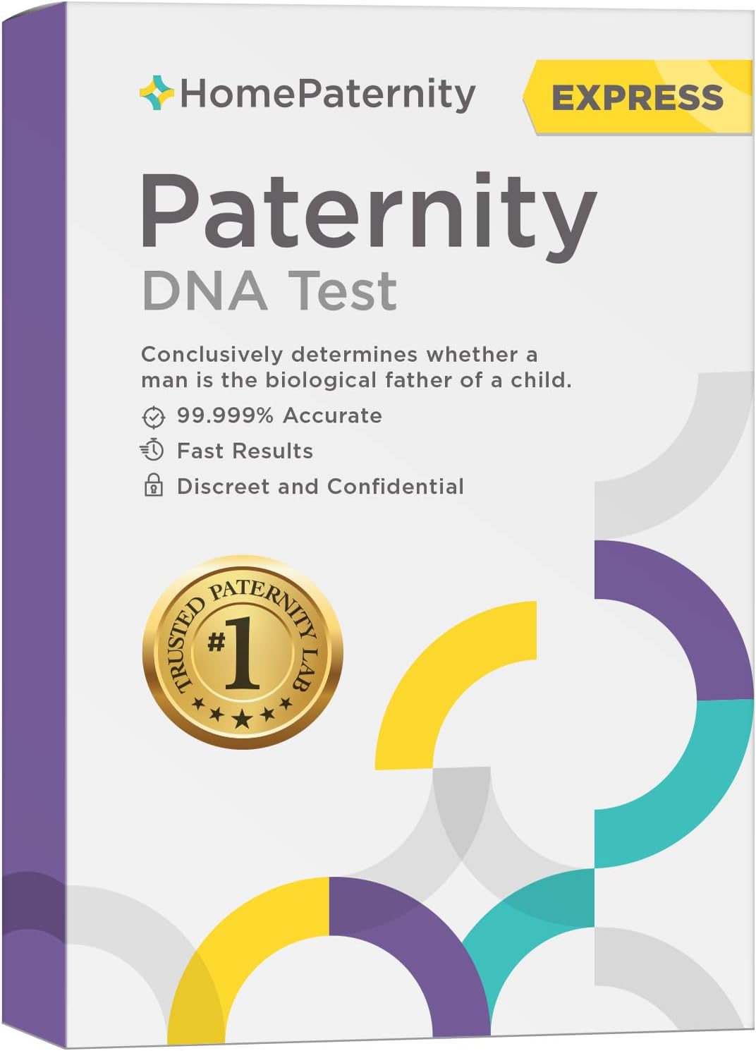 Express DNA Paternity Testing for Child and Father, Next-Day Results, Over 99.999% Confidence, All Fees Included, Includes Overnight Return Shipping to Lab