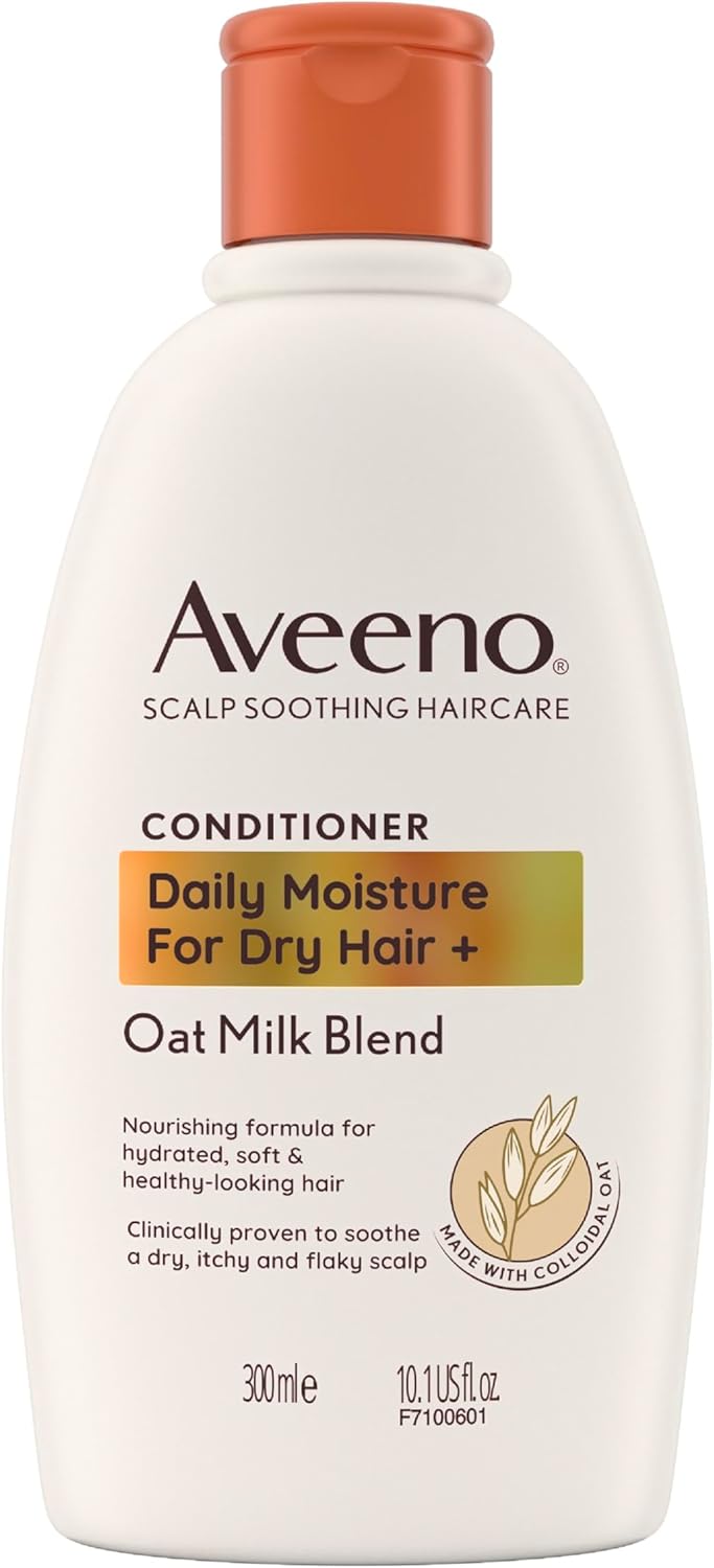 Aveeno Scalp Soothing Haircare Daily Moisture Conditioner, Oat Milk Blend, for Dry Hair, Soothes Dry, Itchy & Flaky Scalp, Clinically Proven, Sulfate Free, 300ml