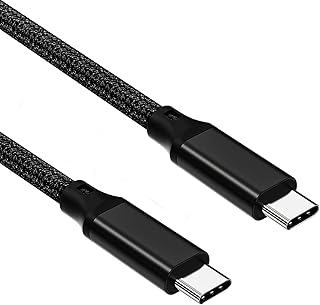 USB C to USB C Cable, 3.2 Gen 2 USB-C Cable 10ft - 4K UHD 20Gbps USB C Cable 100W PD Fast Charging Cable for MacBook Pro, for iPad Pro, Nylon Braided, Black.