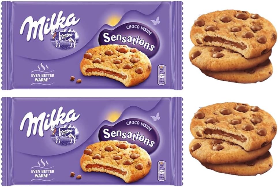 Milka Cookies Sensations Choco Inside 156g - Pack of 2