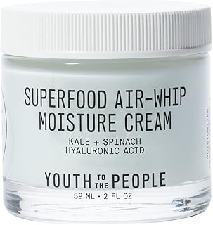 Youth To The People Air-Whip Moisture Face Cream - Gel Moisturizer & Face Primer - Lightweight Green Tea + Hydrating Hyaluronic Acid Moisturizer for Dry Skin