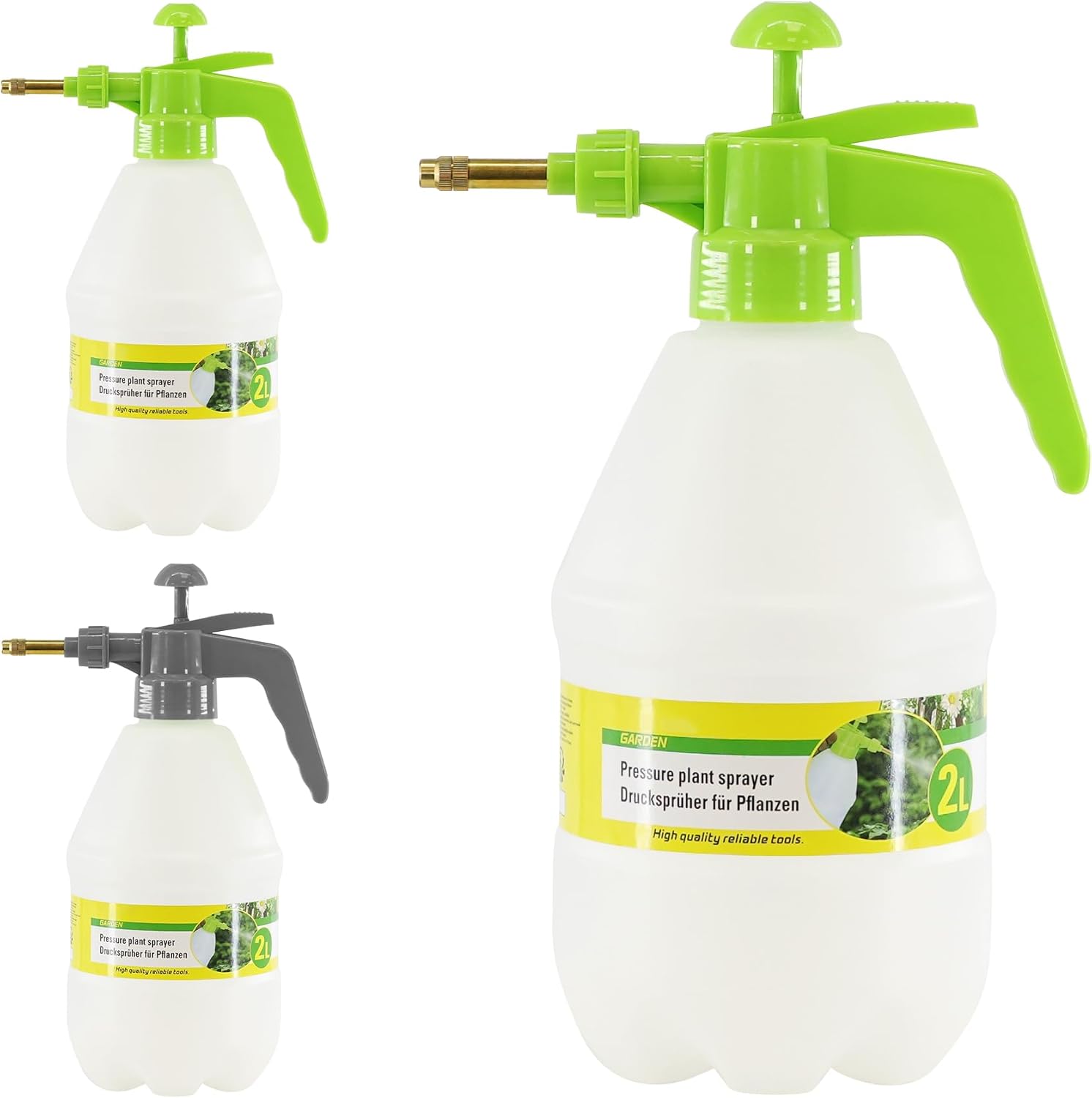 GEEZY Garden Sprayer 2L – Hand Pump Pressure Spray Bottle with Adjustable Nozzle – Great for Plants, Flowers, Patio, Car, and Indoor/Outdoor Use
