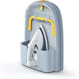 Joseph Joseph Folding Tabletop Ironing Board with Iron Holder, Compact, Space-Saving, Grey/Yellow