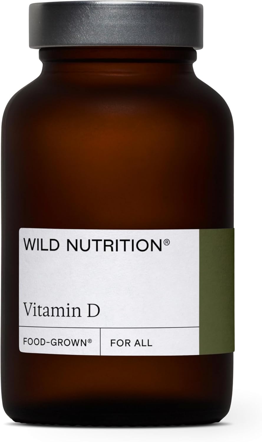 WILD NUTRITION Food Grown® Vitamin D Supplements | High Strength Vitamin D 1000iu for Muscle, Bone, and Immune Support | 30 Capsules