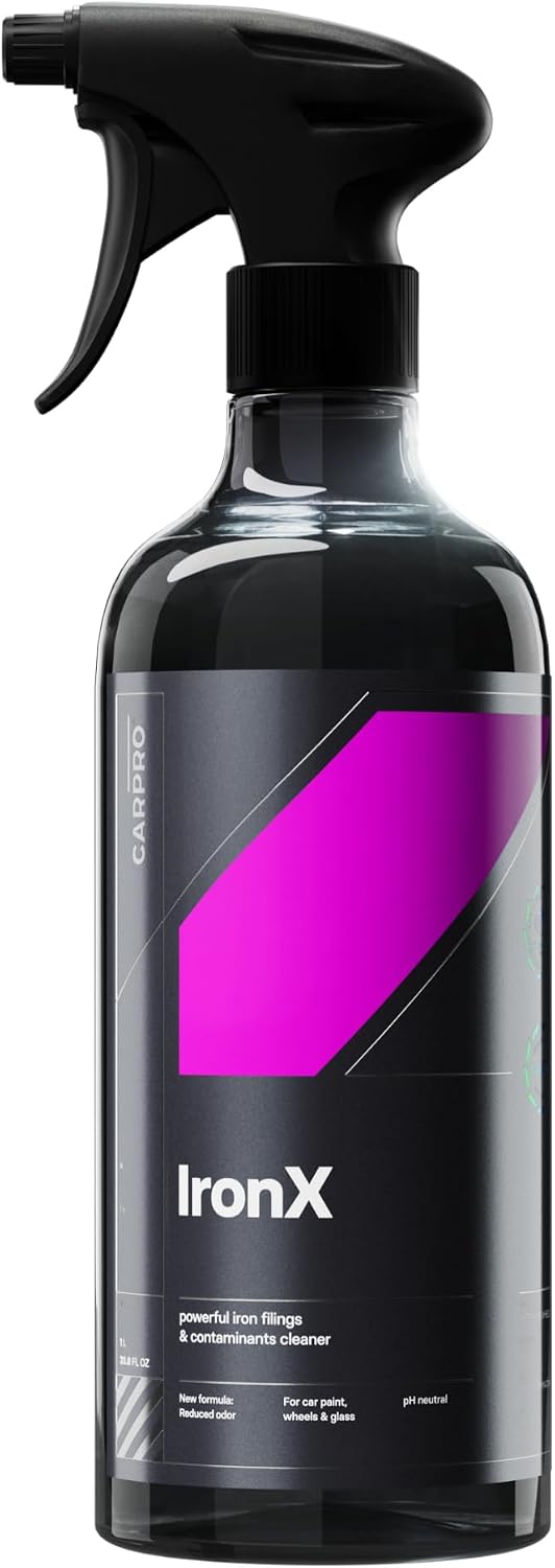 CARPRO IronX Iron Remover: Stops Rust Spots and Pre-Mature Failure of the Clear Coat, Iron Contaminant Removal - 1 Liter with Sprayer (33.8oz)