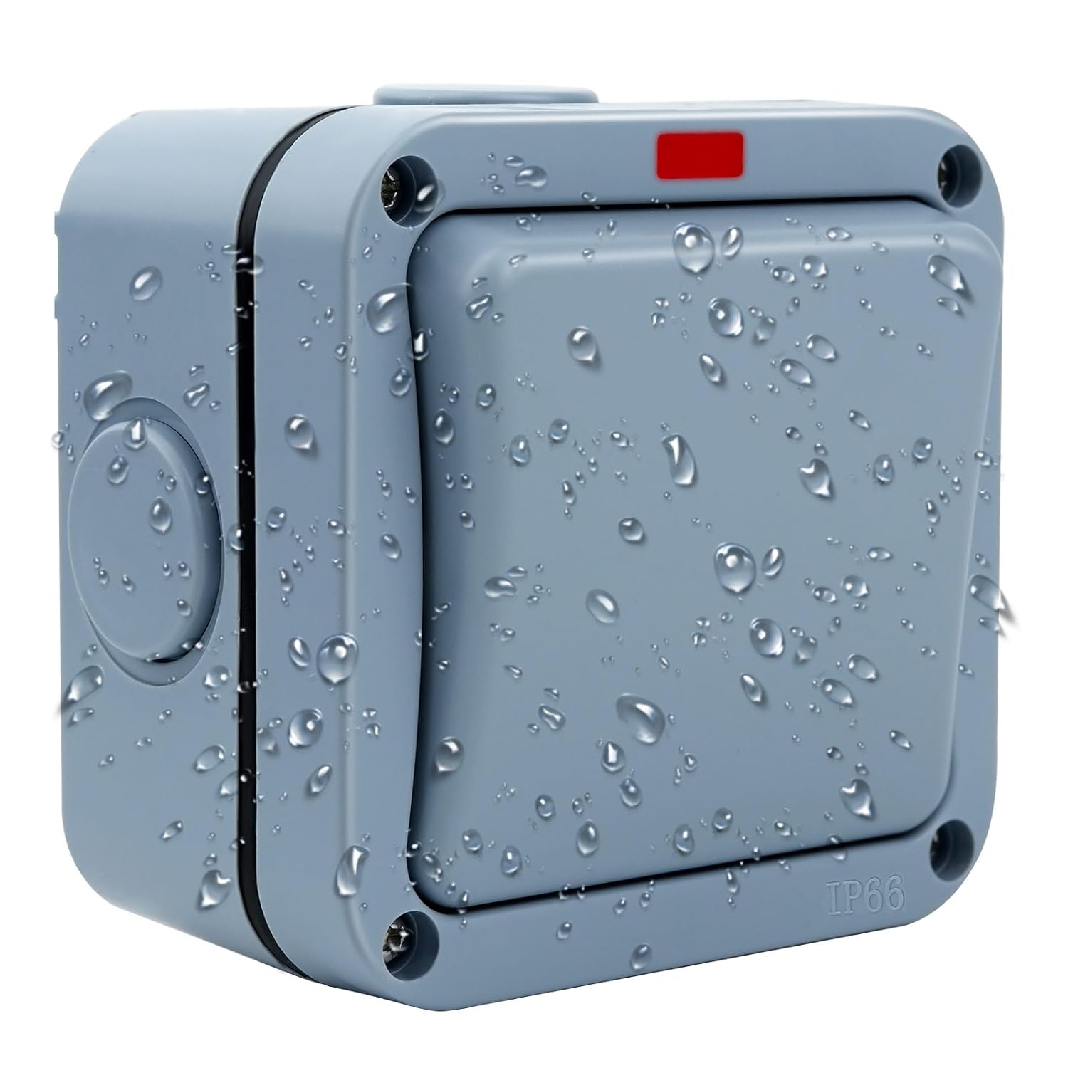 NineLeaf 1 Gang Outdoor Light Switch, IP66 15A 110-250V SPDT Waterproof Exterior Wall Electrical Switch for Garden, Patio, Balcony, Pool, Outside Use