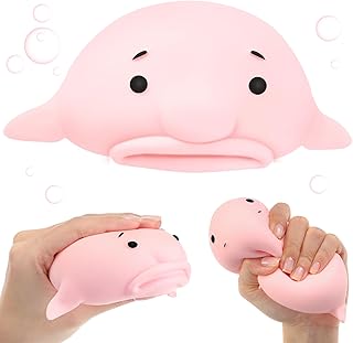 HyDren Blobfish Toy Stress Relief Funny Gift for Adults Fish Cute Fidget Sensory Toy Novelty Toy Gifts for Friends Home Office School Party