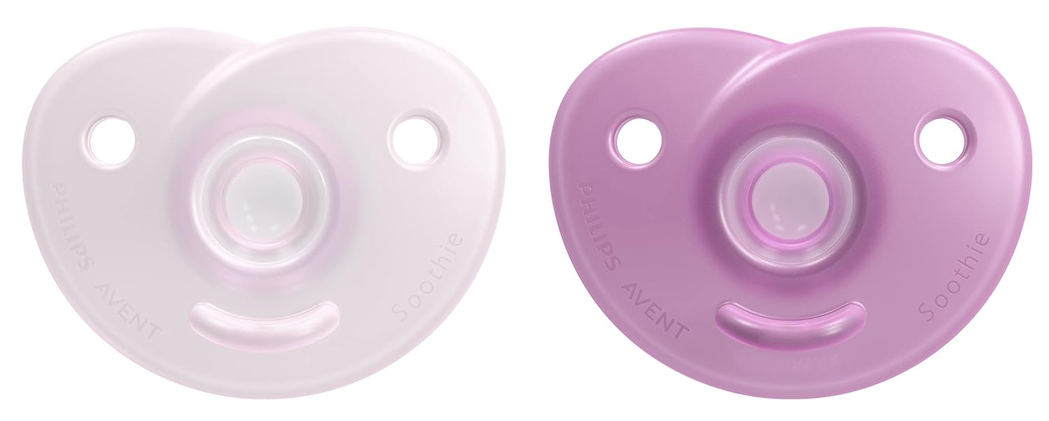 Philips AVENT Soothie Heart pacifier 3-18m, pink/light pink, 2 pack, SCF099/12