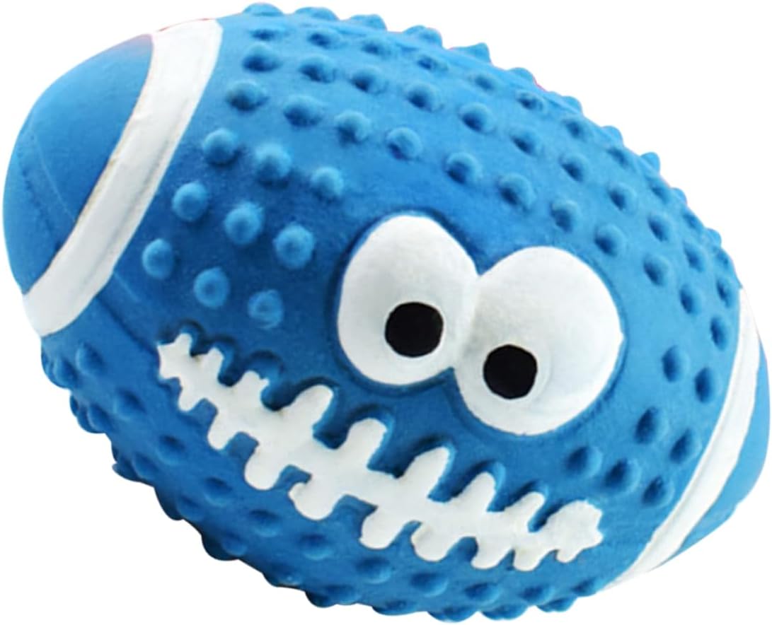 Luxshiny Squeaky Latex Dog Ball Interactive Football for Dogs Safe Durable Puppy Chewing Engaging Play for Active Pets for Training and Fun