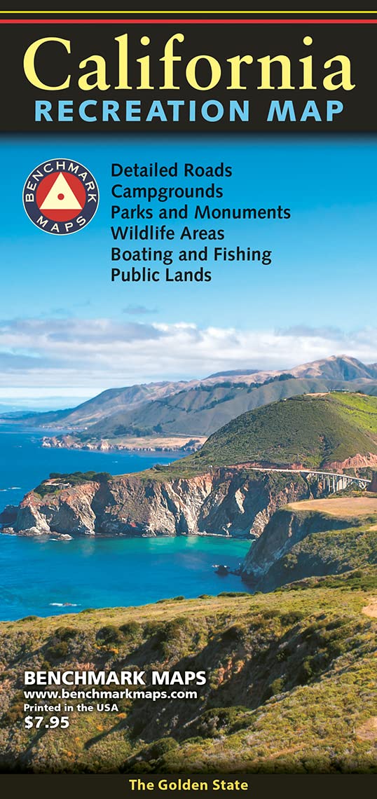 California, The Golden State, Recreation Map, 2022 Edition (Benchmark Recreation Maps)