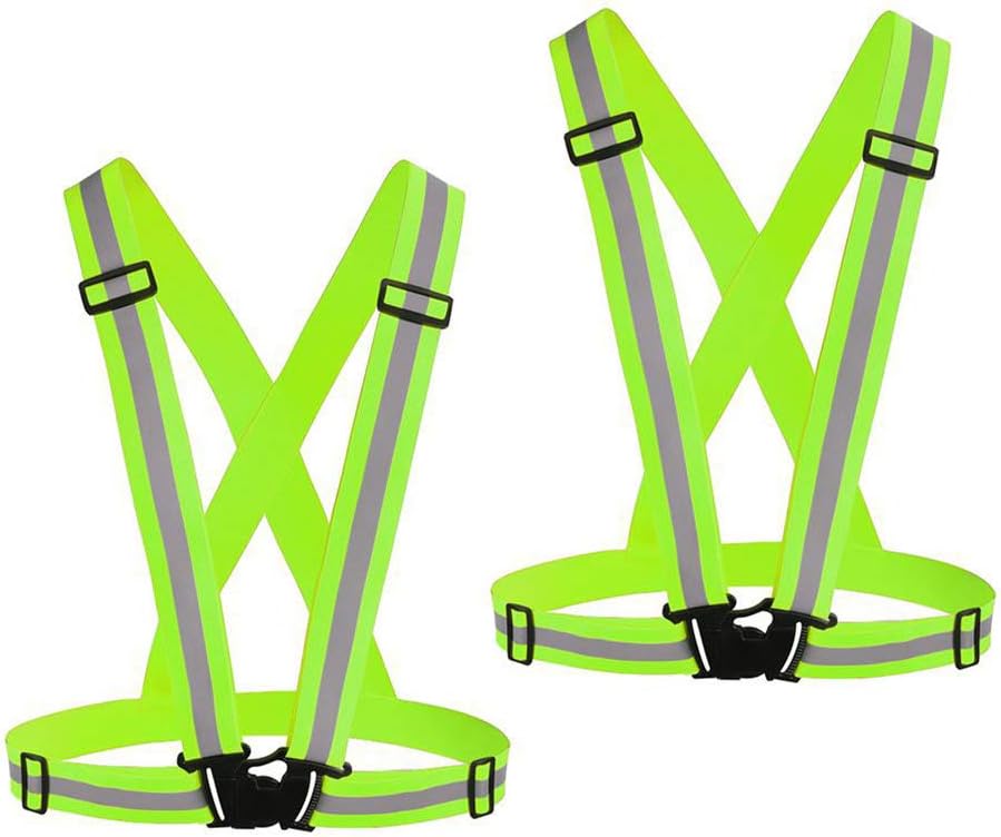 Chiwo Reflective Vest Running Gear 2Pack, High Visibility Safety Vest