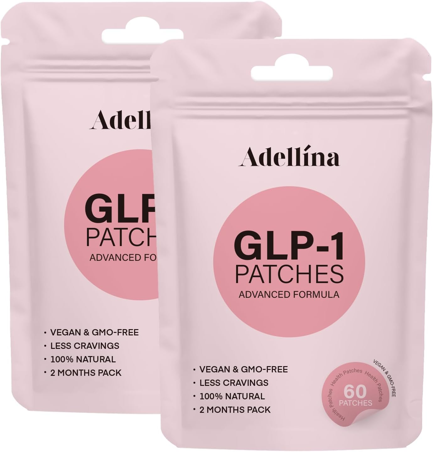 Adellina GLP-1 Patches 120 Count: Advanced Formula with Berberine L-Glutamine (120 Count (Pack of 2))
