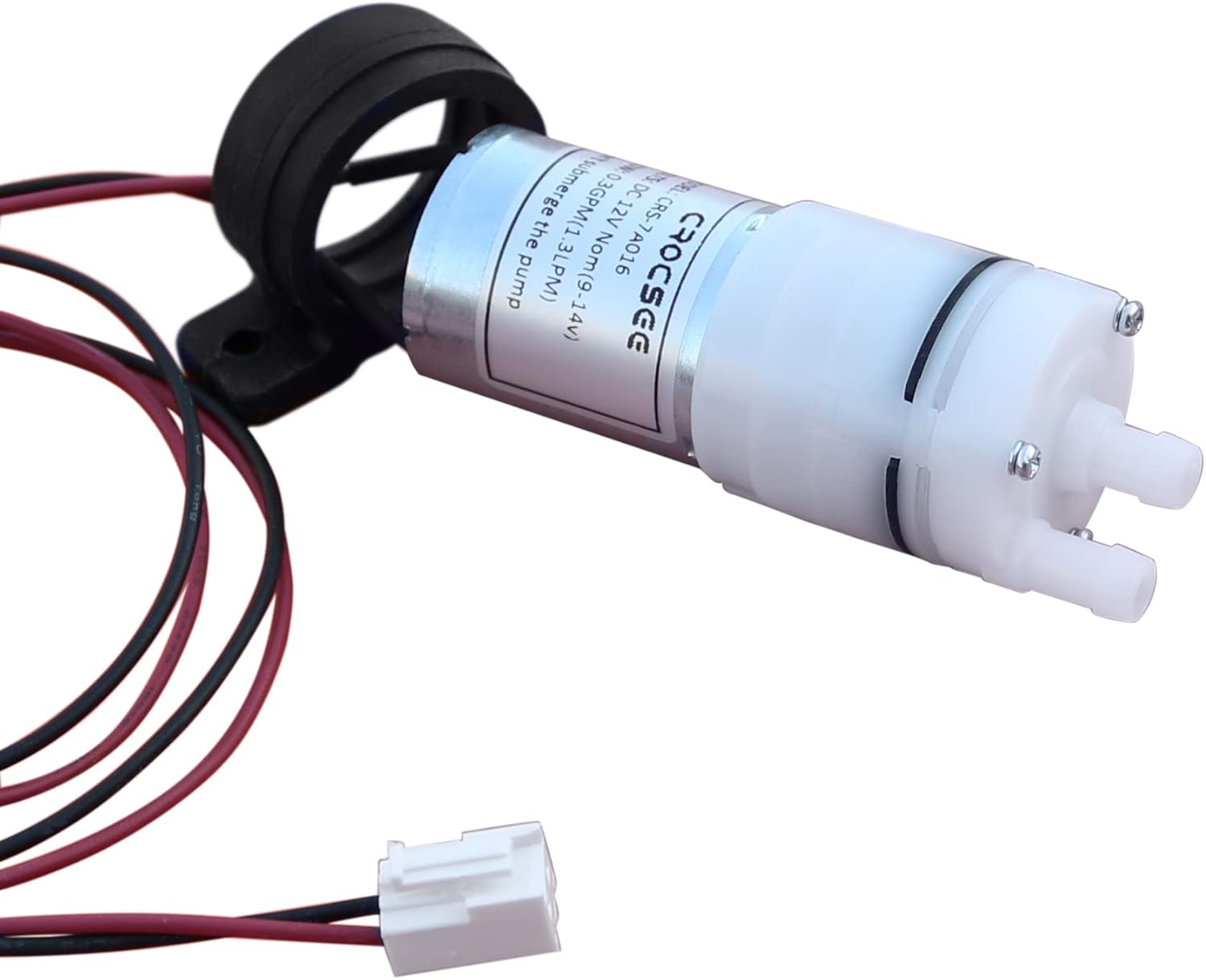 CrocSee DC 12V Mini Food Grade Self Priming Diaphragm Fresh Water Transfer Pump 1.3LPM, Replacement Pump for Ice Maker, Coffee Machine, Water Dispenser