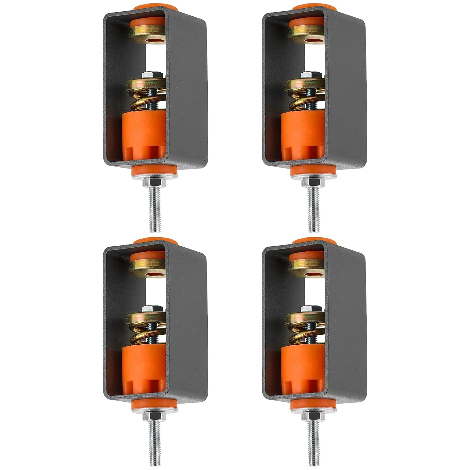 Ceiling Vibration Damping Mounts Pro, 4 Pack Spring Vibration Isolator Hangers, 132Lb Capacity Each, Extra Coil & Metal Washer, Ideal for A/C Air Handlers, Home Theaters, Studios, Hotels