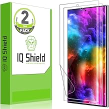 IQShield 2 Pack for Galaxy S22 Ultra Screen Protector: Clear TPU Film, Bubble-Free Installation, Scratch-Resistant, Case Friendly, HD Clarity for Ultimate Protection. Fingerprint Unlock
