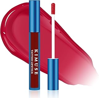 KIMUSE Tattoo Peel & Reveal Lip Stain, Waterproof Long Lasting Peel Off Lip Liner Tattoo, Non Stick Color Peel Off Mask Lip Gloss Makeup